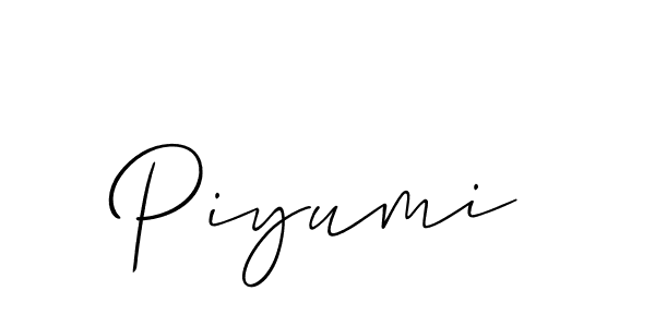 Piyumi stylish signature style. Best Handwritten Sign (Allison_Script) for my name. Handwritten Signature Collection Ideas for my name Piyumi. Piyumi signature style 2 images and pictures png