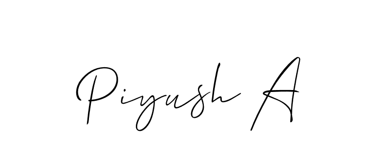 Once you've used our free online signature maker to create your best signature Allison_Script style, it's time to enjoy all of the benefits that Piyush A name signing documents. Piyush A signature style 2 images and pictures png