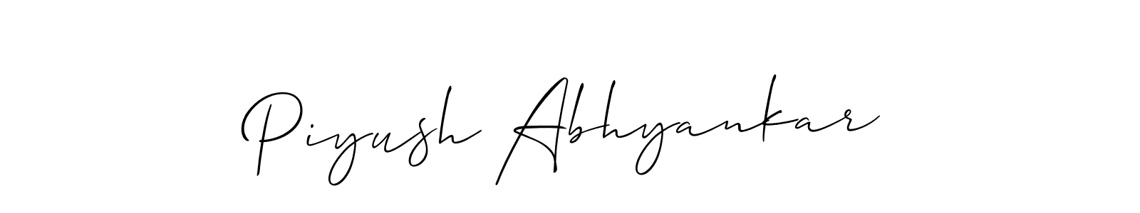 This is the best signature style for the Piyush Abhyankar name. Also you like these signature font (Allison_Script). Mix name signature. Piyush Abhyankar signature style 2 images and pictures png