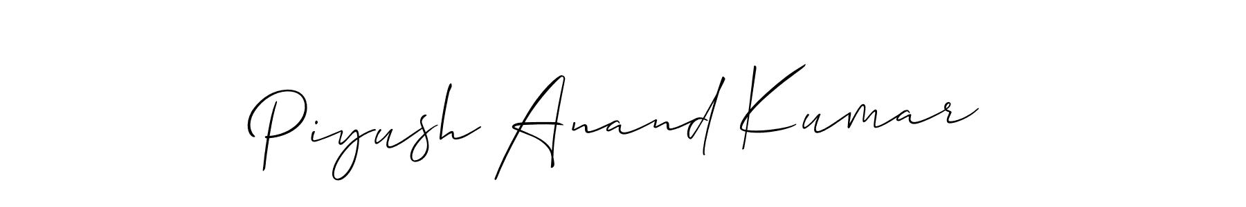 Piyush Anand Kumar stylish signature style. Best Handwritten Sign (Allison_Script) for my name. Handwritten Signature Collection Ideas for my name Piyush Anand Kumar. Piyush Anand Kumar signature style 2 images and pictures png