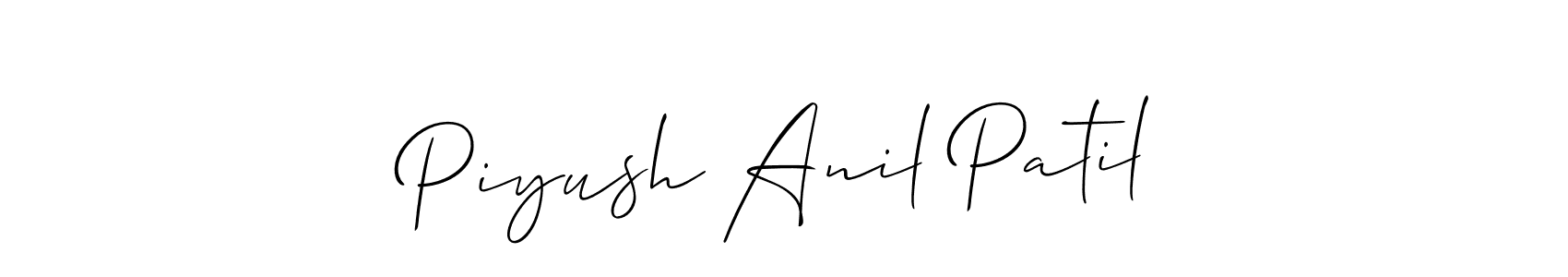 Similarly Allison_Script is the best handwritten signature design. Signature creator online .You can use it as an online autograph creator for name Piyush Anil Patil. Piyush Anil Patil signature style 2 images and pictures png