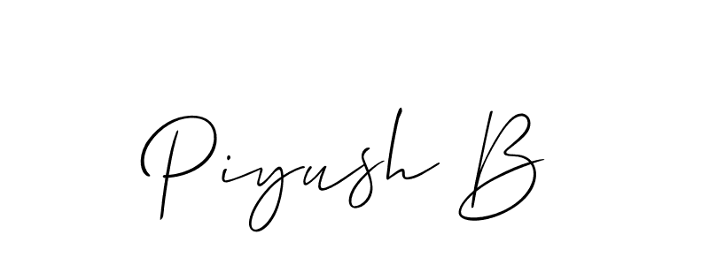 Allison_Script is a professional signature style that is perfect for those who want to add a touch of class to their signature. It is also a great choice for those who want to make their signature more unique. Get Piyush B name to fancy signature for free. Piyush B signature style 2 images and pictures png
