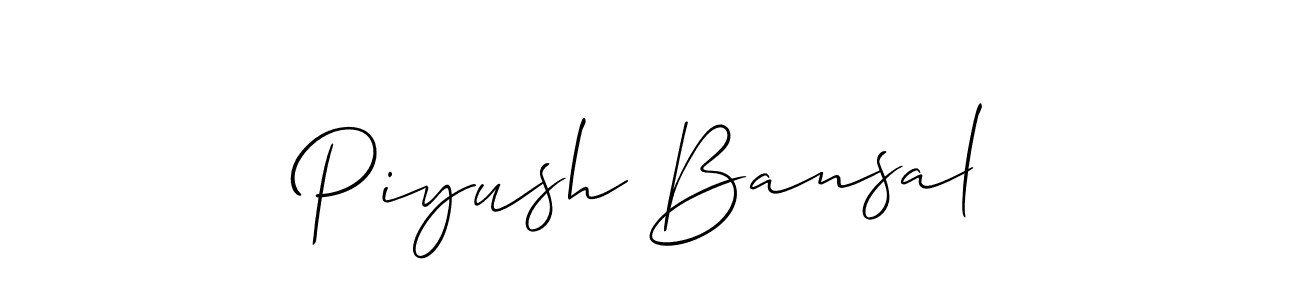 Make a beautiful signature design for name Piyush Bansal. Use this online signature maker to create a handwritten signature for free. Piyush Bansal signature style 2 images and pictures png