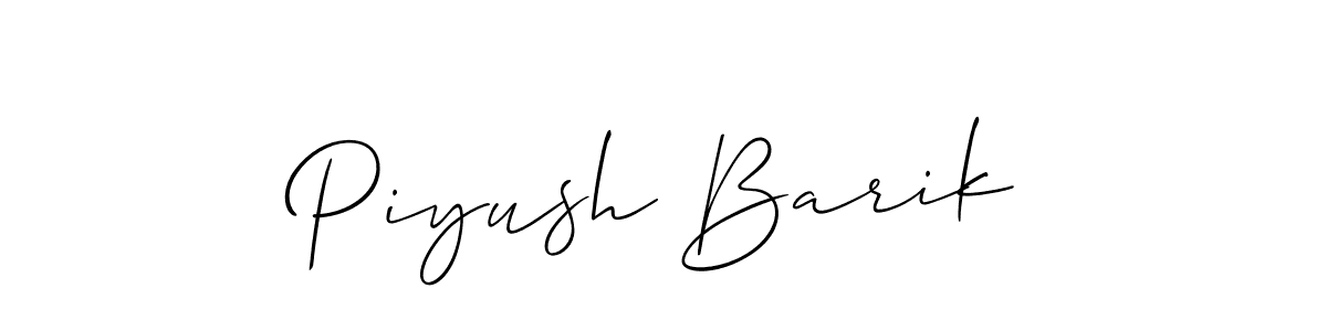 if you are searching for the best signature style for your name Piyush Barik. so please give up your signature search. here we have designed multiple signature styles  using Allison_Script. Piyush Barik signature style 2 images and pictures png