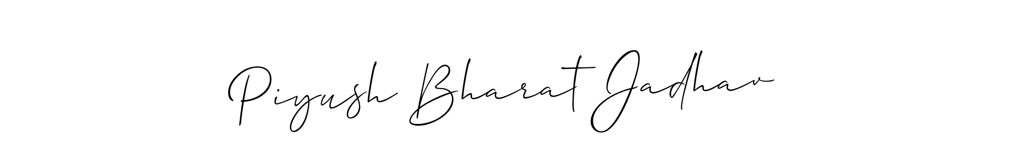 Similarly Allison_Script is the best handwritten signature design. Signature creator online .You can use it as an online autograph creator for name Piyush Bharat Jadhav. Piyush Bharat Jadhav signature style 2 images and pictures png