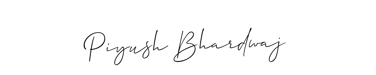 The best way (Allison_Script) to make a short signature is to pick only two or three words in your name. The name Piyush Bhardwaj include a total of six letters. For converting this name. Piyush Bhardwaj signature style 2 images and pictures png