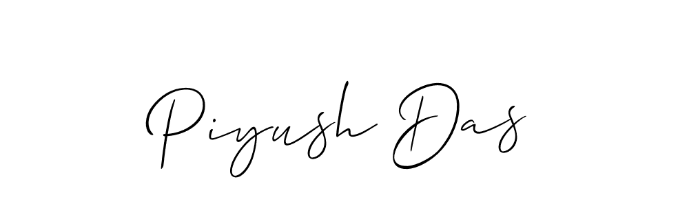 Also we have Piyush Das name is the best signature style. Create professional handwritten signature collection using Allison_Script autograph style. Piyush Das signature style 2 images and pictures png