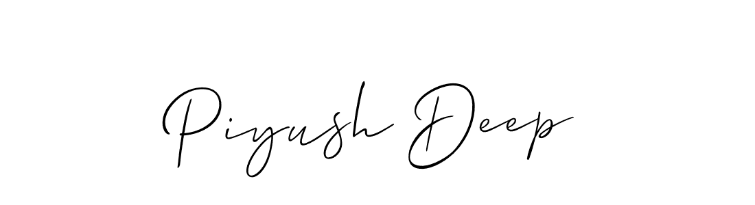 You should practise on your own different ways (Allison_Script) to write your name (Piyush Deep) in signature. don't let someone else do it for you. Piyush Deep signature style 2 images and pictures png