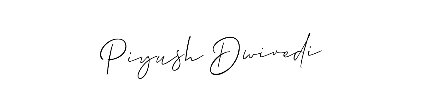 Also we have Piyush Dwivedi name is the best signature style. Create professional handwritten signature collection using Allison_Script autograph style. Piyush Dwivedi signature style 2 images and pictures png