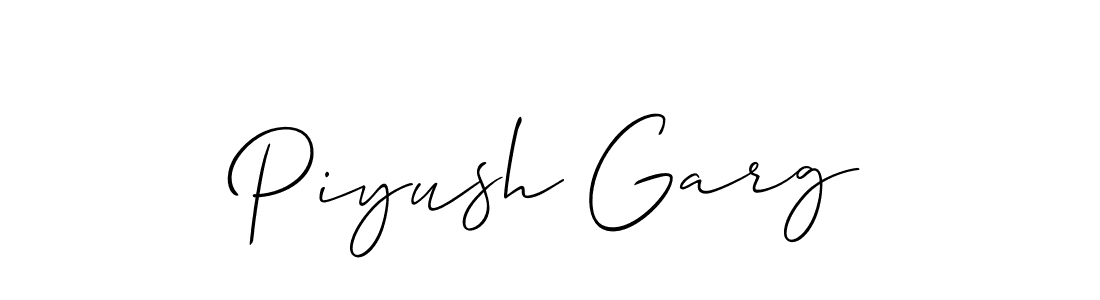 It looks lik you need a new signature style for name Piyush Garg. Design unique handwritten (Allison_Script) signature with our free signature maker in just a few clicks. Piyush Garg signature style 2 images and pictures png