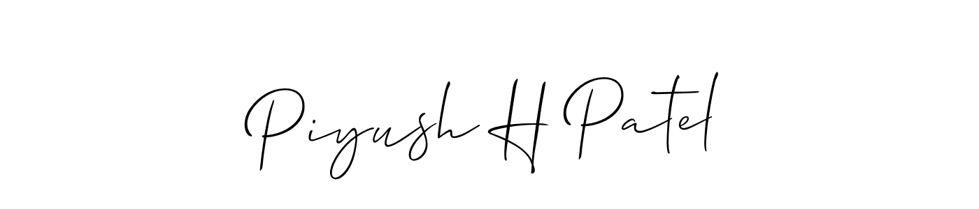 Make a beautiful signature design for name Piyush H Patel. Use this online signature maker to create a handwritten signature for free. Piyush H Patel signature style 2 images and pictures png