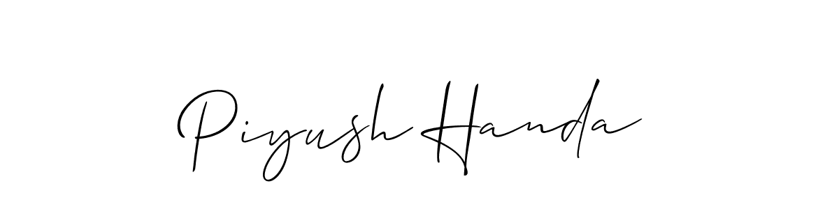 Once you've used our free online signature maker to create your best signature Allison_Script style, it's time to enjoy all of the benefits that Piyush Handa name signing documents. Piyush Handa signature style 2 images and pictures png