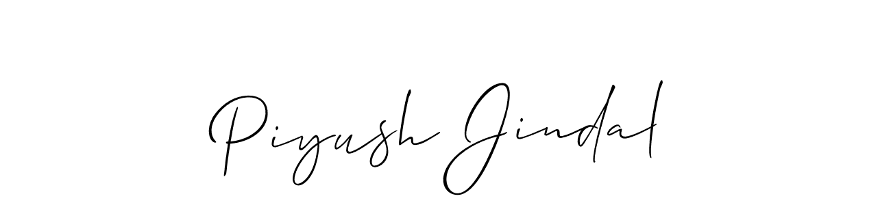 The best way (Allison_Script) to make a short signature is to pick only two or three words in your name. The name Piyush Jindal include a total of six letters. For converting this name. Piyush Jindal signature style 2 images and pictures png