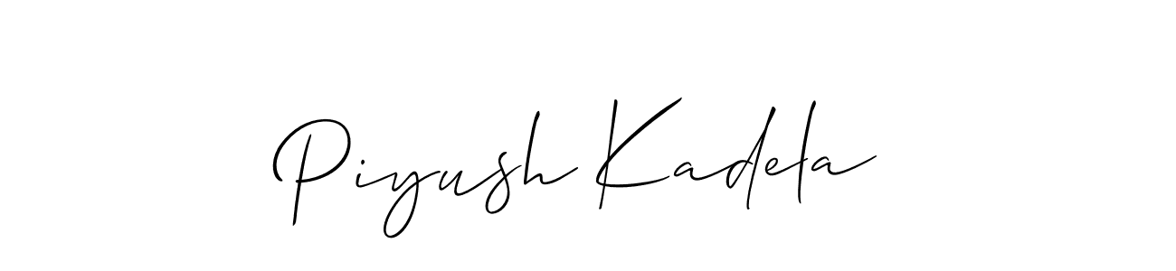 Make a beautiful signature design for name Piyush Kadela. Use this online signature maker to create a handwritten signature for free. Piyush Kadela signature style 2 images and pictures png