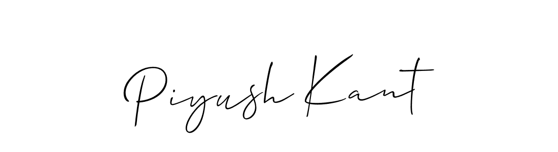 The best way (Allison_Script) to make a short signature is to pick only two or three words in your name. The name Piyush Kant include a total of six letters. For converting this name. Piyush Kant signature style 2 images and pictures png