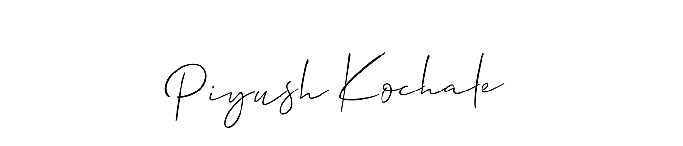 if you are searching for the best signature style for your name Piyush Kochale. so please give up your signature search. here we have designed multiple signature styles  using Allison_Script. Piyush Kochale signature style 2 images and pictures png