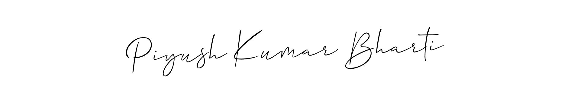 if you are searching for the best signature style for your name Piyush Kumar Bharti. so please give up your signature search. here we have designed multiple signature styles  using Allison_Script. Piyush Kumar Bharti signature style 2 images and pictures png