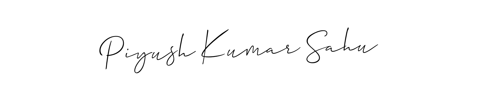 How to make Piyush Kumar Sahu signature? Allison_Script is a professional autograph style. Create handwritten signature for Piyush Kumar Sahu name. Piyush Kumar Sahu signature style 2 images and pictures png