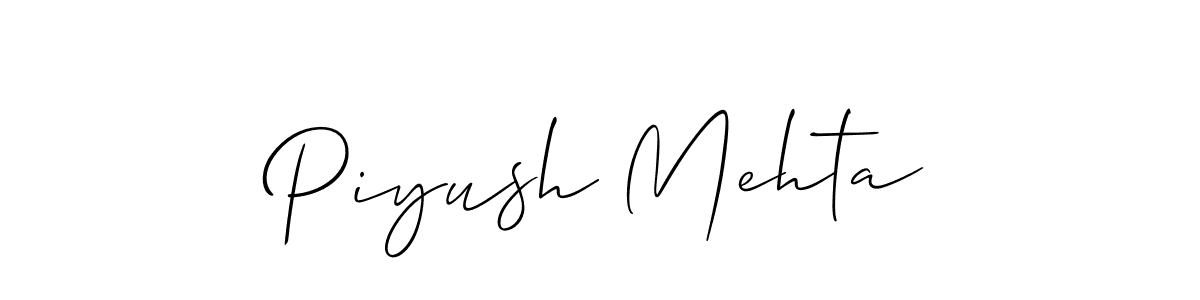 You should practise on your own different ways (Allison_Script) to write your name (Piyush Mehta) in signature. don't let someone else do it for you. Piyush Mehta signature style 2 images and pictures png