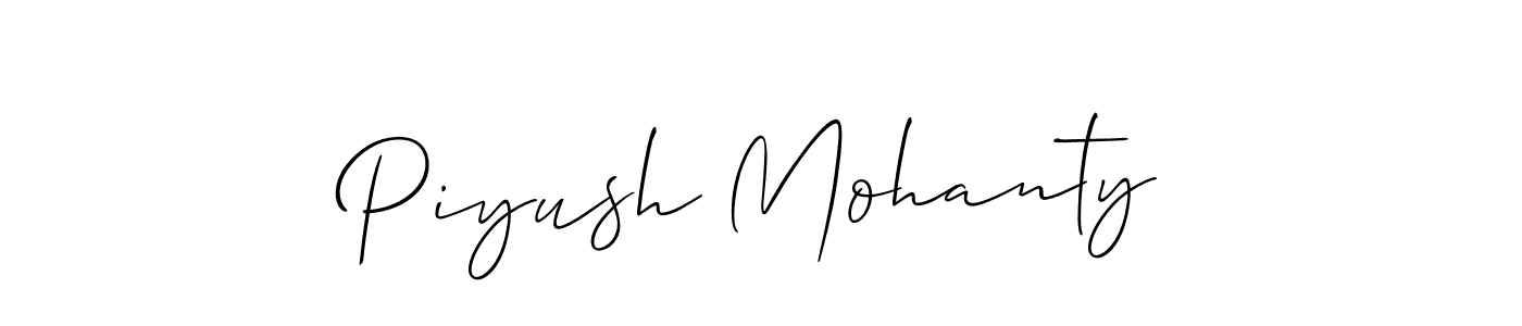 It looks lik you need a new signature style for name Piyush Mohanty. Design unique handwritten (Allison_Script) signature with our free signature maker in just a few clicks. Piyush Mohanty signature style 2 images and pictures png