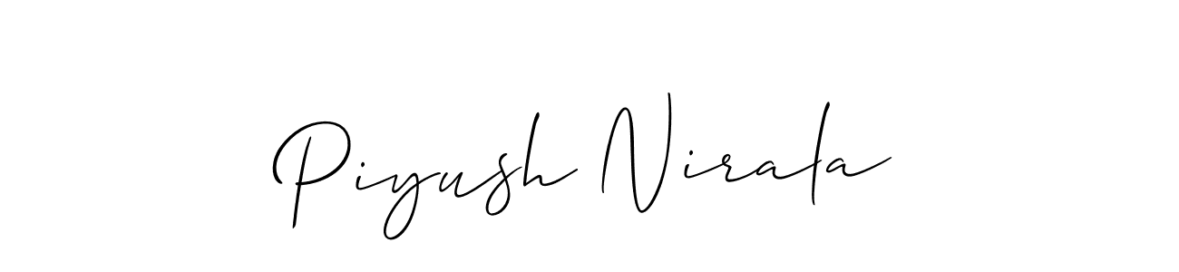 Also we have Piyush Nirala name is the best signature style. Create professional handwritten signature collection using Allison_Script autograph style. Piyush Nirala signature style 2 images and pictures png