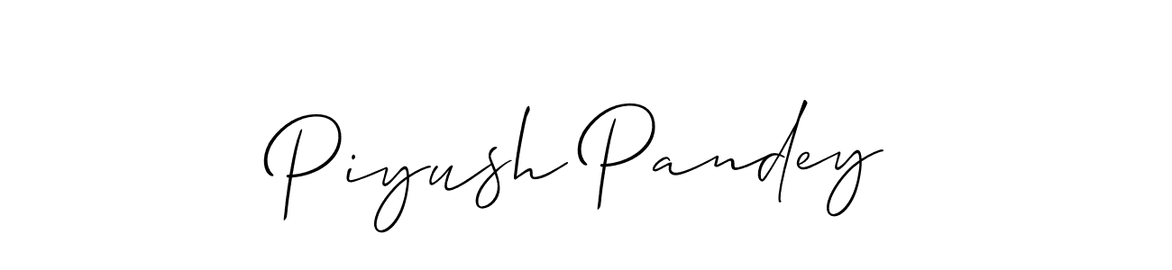 Make a beautiful signature design for name Piyush Pandey. With this signature (Allison_Script) style, you can create a handwritten signature for free. Piyush Pandey signature style 2 images and pictures png