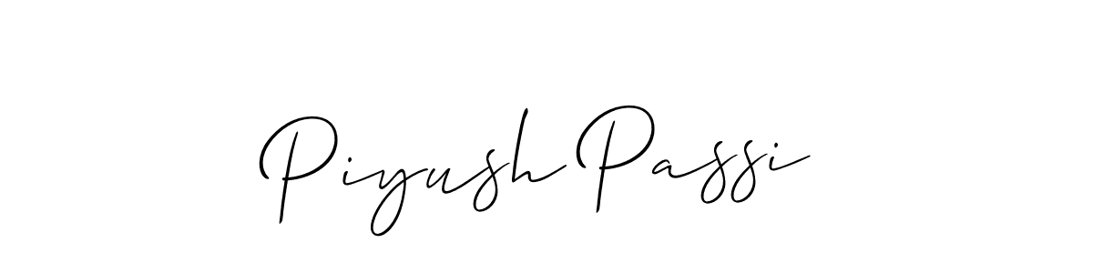 How to Draw Piyush Passi signature style? Allison_Script is a latest design signature styles for name Piyush Passi. Piyush Passi signature style 2 images and pictures png