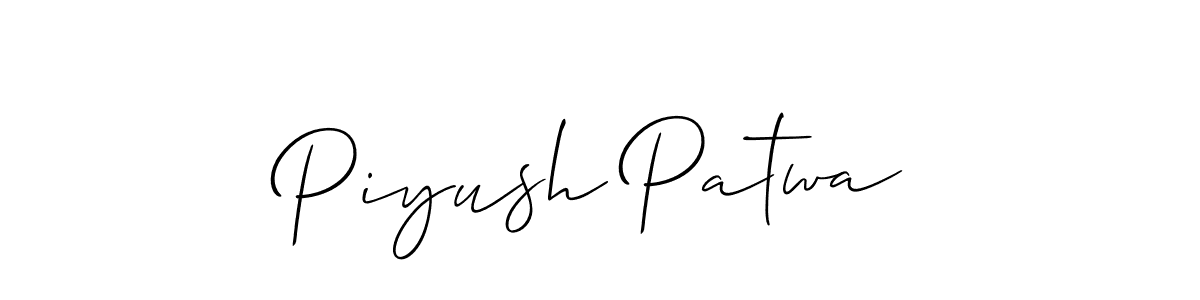 How to make Piyush Patwa signature? Allison_Script is a professional autograph style. Create handwritten signature for Piyush Patwa name. Piyush Patwa signature style 2 images and pictures png