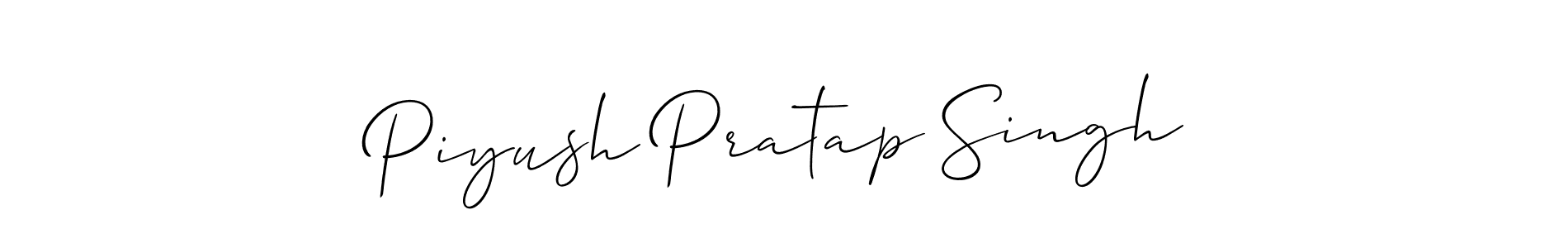 Use a signature maker to create a handwritten signature online. With this signature software, you can design (Allison_Script) your own signature for name Piyush Pratap Singh. Piyush Pratap Singh signature style 2 images and pictures png