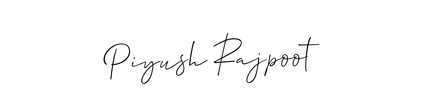 Make a short Piyush Rajpoot signature style. Manage your documents anywhere anytime using Allison_Script. Create and add eSignatures, submit forms, share and send files easily. Piyush Rajpoot signature style 2 images and pictures png