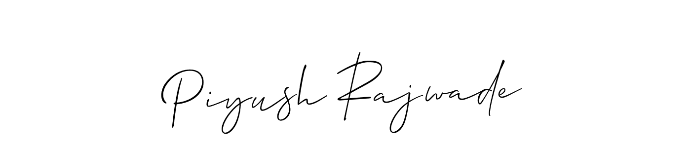 Use a signature maker to create a handwritten signature online. With this signature software, you can design (Allison_Script) your own signature for name Piyush Rajwade. Piyush Rajwade signature style 2 images and pictures png