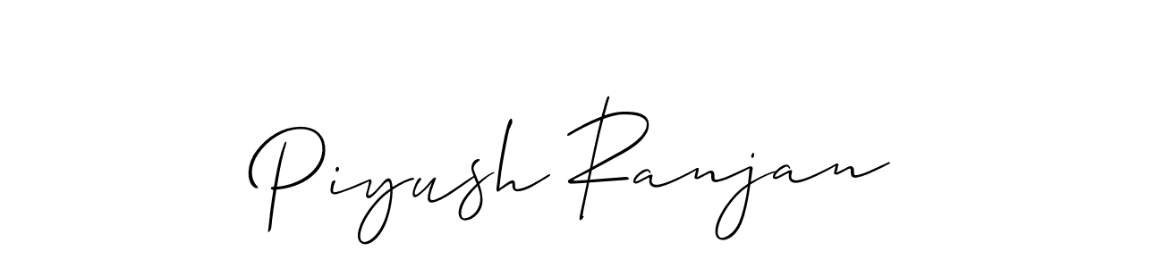 Create a beautiful signature design for name Piyush Ranjan. With this signature (Allison_Script) fonts, you can make a handwritten signature for free. Piyush Ranjan signature style 2 images and pictures png