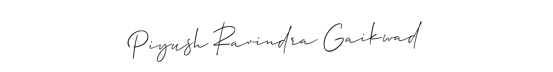 It looks lik you need a new signature style for name Piyush Ravindra Gaikwad. Design unique handwritten (Allison_Script) signature with our free signature maker in just a few clicks. Piyush Ravindra Gaikwad signature style 2 images and pictures png