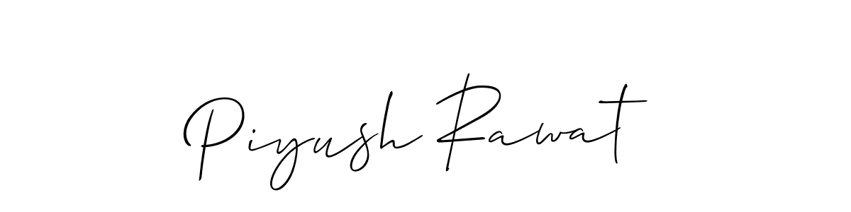 Piyush Rawat stylish signature style. Best Handwritten Sign (Allison_Script) for my name. Handwritten Signature Collection Ideas for my name Piyush Rawat. Piyush Rawat signature style 2 images and pictures png