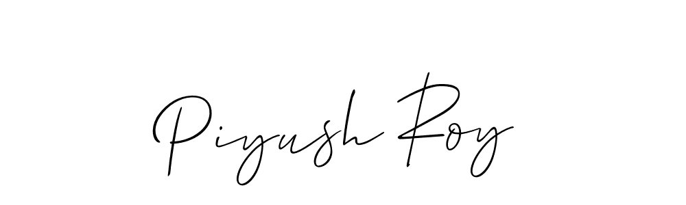 Make a beautiful signature design for name Piyush Roy. With this signature (Allison_Script) style, you can create a handwritten signature for free. Piyush Roy signature style 2 images and pictures png