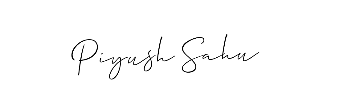 Allison_Script is a professional signature style that is perfect for those who want to add a touch of class to their signature. It is also a great choice for those who want to make their signature more unique. Get Piyush Sahu name to fancy signature for free. Piyush Sahu signature style 2 images and pictures png