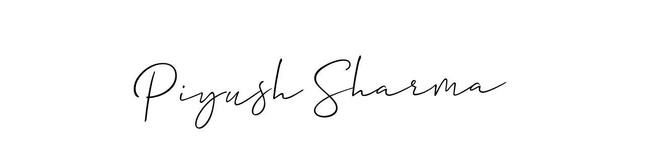 How to Draw Piyush Sharma signature style? Allison_Script is a latest design signature styles for name Piyush Sharma. Piyush Sharma signature style 2 images and pictures png