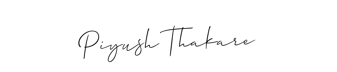 Also You can easily find your signature by using the search form. We will create Piyush Thakare name handwritten signature images for you free of cost using Allison_Script sign style. Piyush Thakare signature style 2 images and pictures png