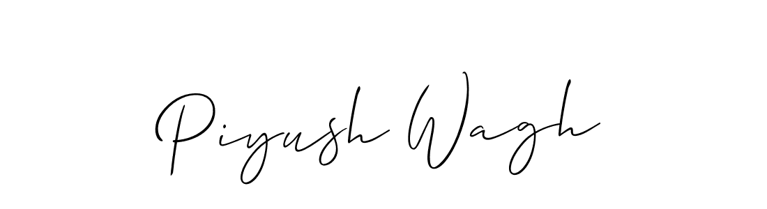 if you are searching for the best signature style for your name Piyush Wagh. so please give up your signature search. here we have designed multiple signature styles  using Allison_Script. Piyush Wagh signature style 2 images and pictures png