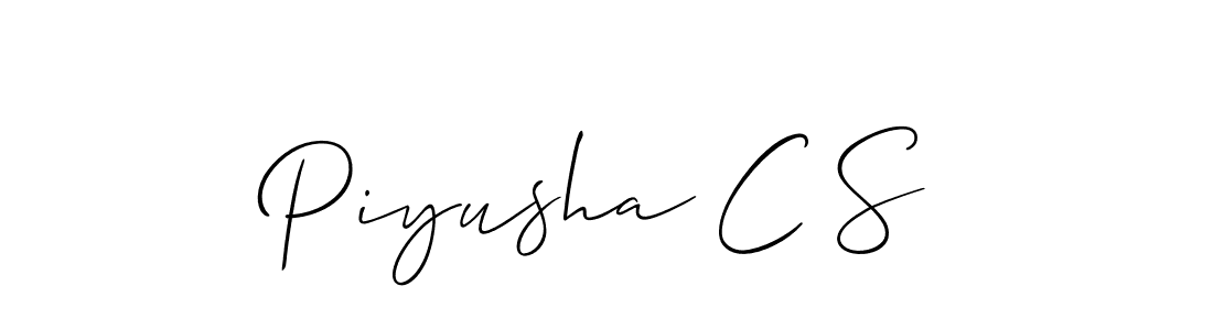 if you are searching for the best signature style for your name Piyusha C S. so please give up your signature search. here we have designed multiple signature styles  using Allison_Script. Piyusha C S signature style 2 images and pictures png