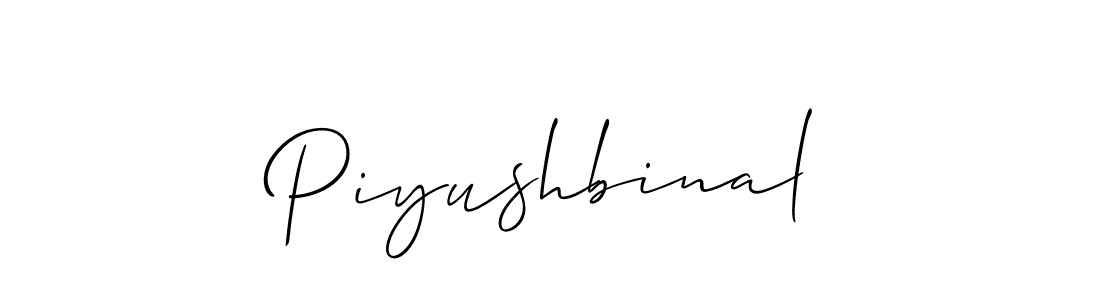 It looks lik you need a new signature style for name Piyushbinal. Design unique handwritten (Allison_Script) signature with our free signature maker in just a few clicks. Piyushbinal signature style 2 images and pictures png