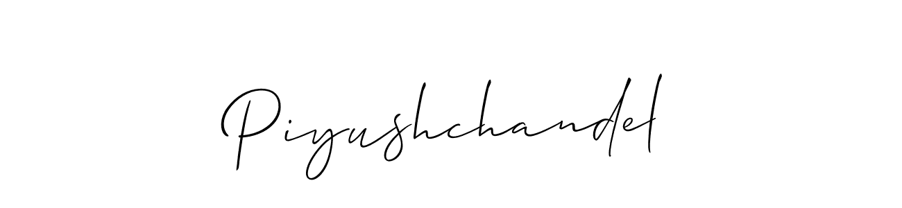 Best and Professional Signature Style for Piyushchandel. Allison_Script Best Signature Style Collection. Piyushchandel signature style 2 images and pictures png