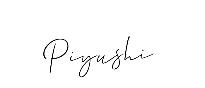 It looks lik you need a new signature style for name Piyushi. Design unique handwritten (Allison_Script) signature with our free signature maker in just a few clicks. Piyushi signature style 2 images and pictures png