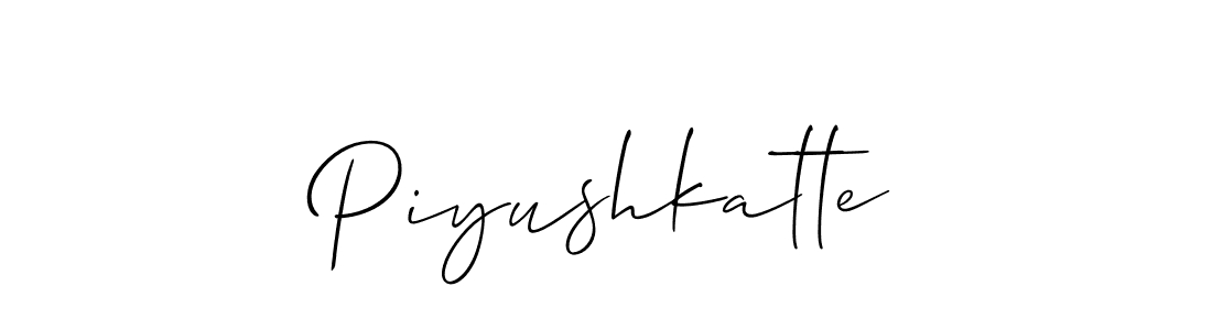 How to make Piyushkatte name signature. Use Allison_Script style for creating short signs online. This is the latest handwritten sign. Piyushkatte signature style 2 images and pictures png