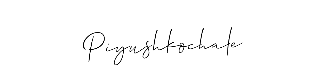 How to make Piyushkochale name signature. Use Allison_Script style for creating short signs online. This is the latest handwritten sign. Piyushkochale signature style 2 images and pictures png