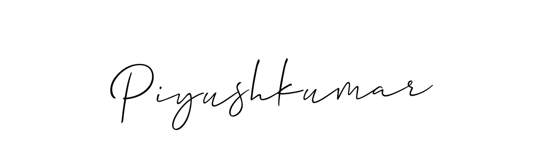 Also we have Piyushkumar name is the best signature style. Create professional handwritten signature collection using Allison_Script autograph style. Piyushkumar signature style 2 images and pictures png