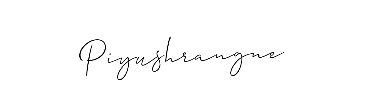 Also we have Piyushrangne name is the best signature style. Create professional handwritten signature collection using Allison_Script autograph style. Piyushrangne signature style 2 images and pictures png