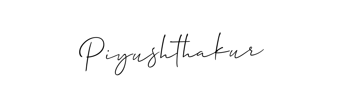 Use a signature maker to create a handwritten signature online. With this signature software, you can design (Allison_Script) your own signature for name Piyushthakur. Piyushthakur signature style 2 images and pictures png