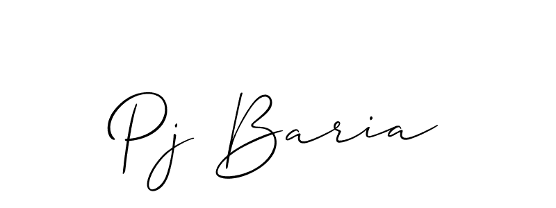 You should practise on your own different ways (Allison_Script) to write your name (Pj Baria) in signature. don't let someone else do it for you. Pj Baria signature style 2 images and pictures png
