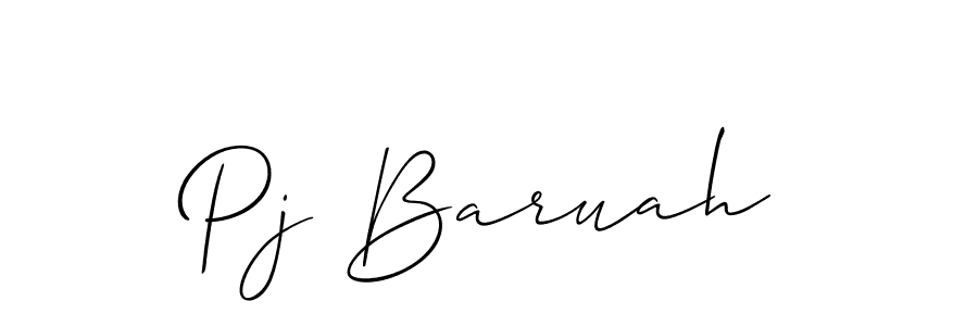 You should practise on your own different ways (Allison_Script) to write your name (Pj Baruah) in signature. don't let someone else do it for you. Pj Baruah signature style 2 images and pictures png